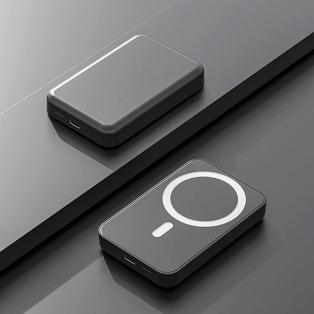 Magnetische Powerbank in Schwarz