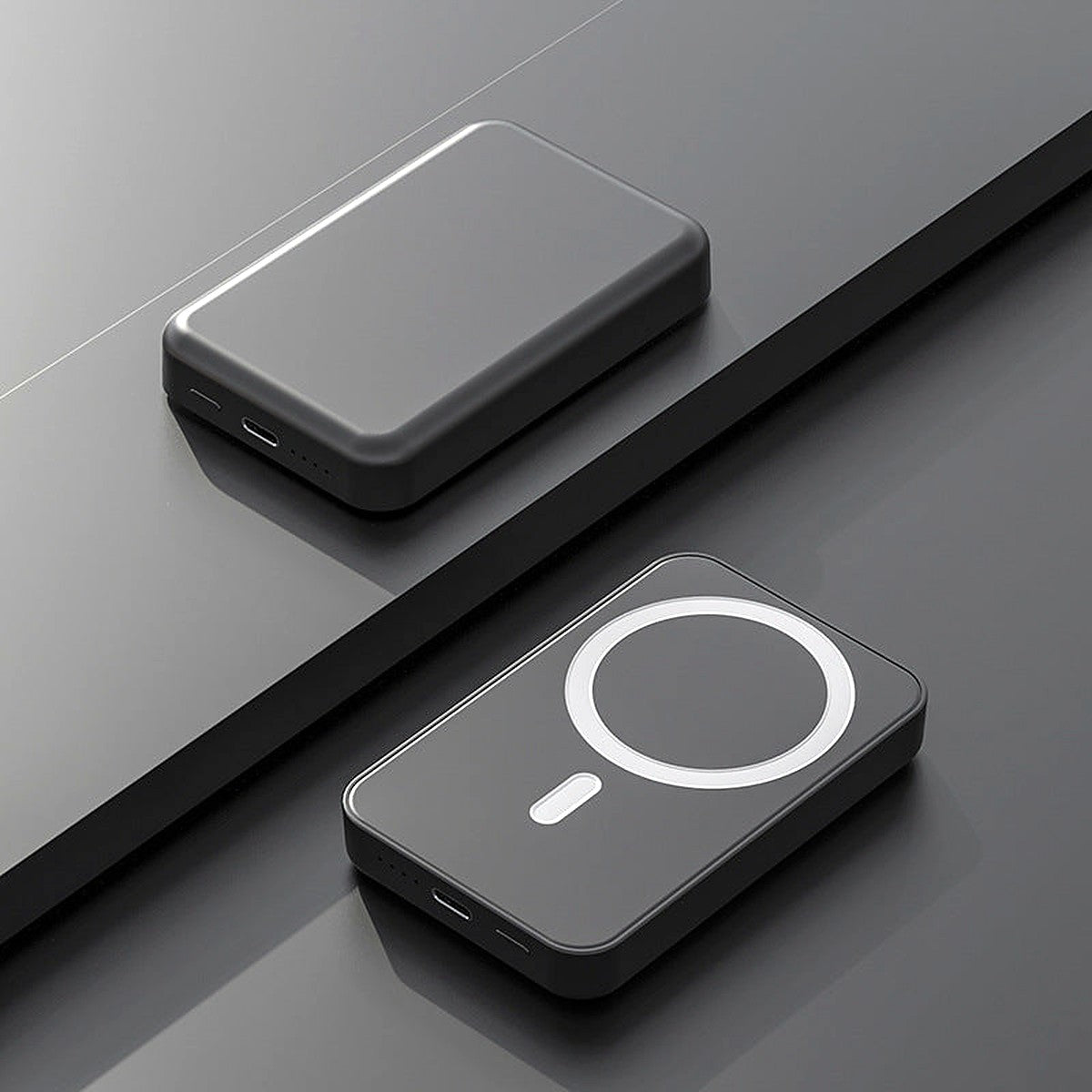 Magnetische Powerbank in Schwarz